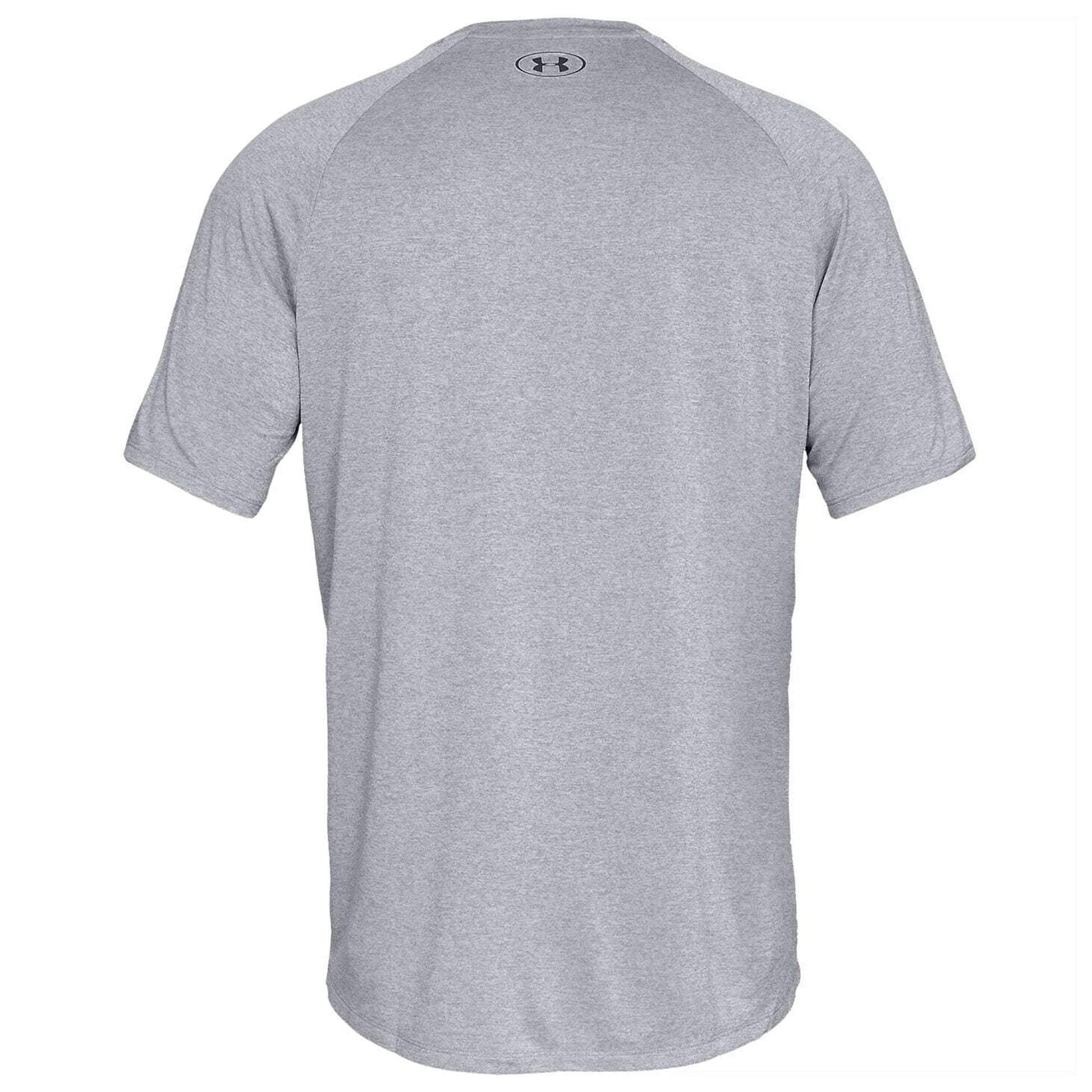 Light Steel Heather-Black - Back - Under Armour Mens Tech T-Shirt