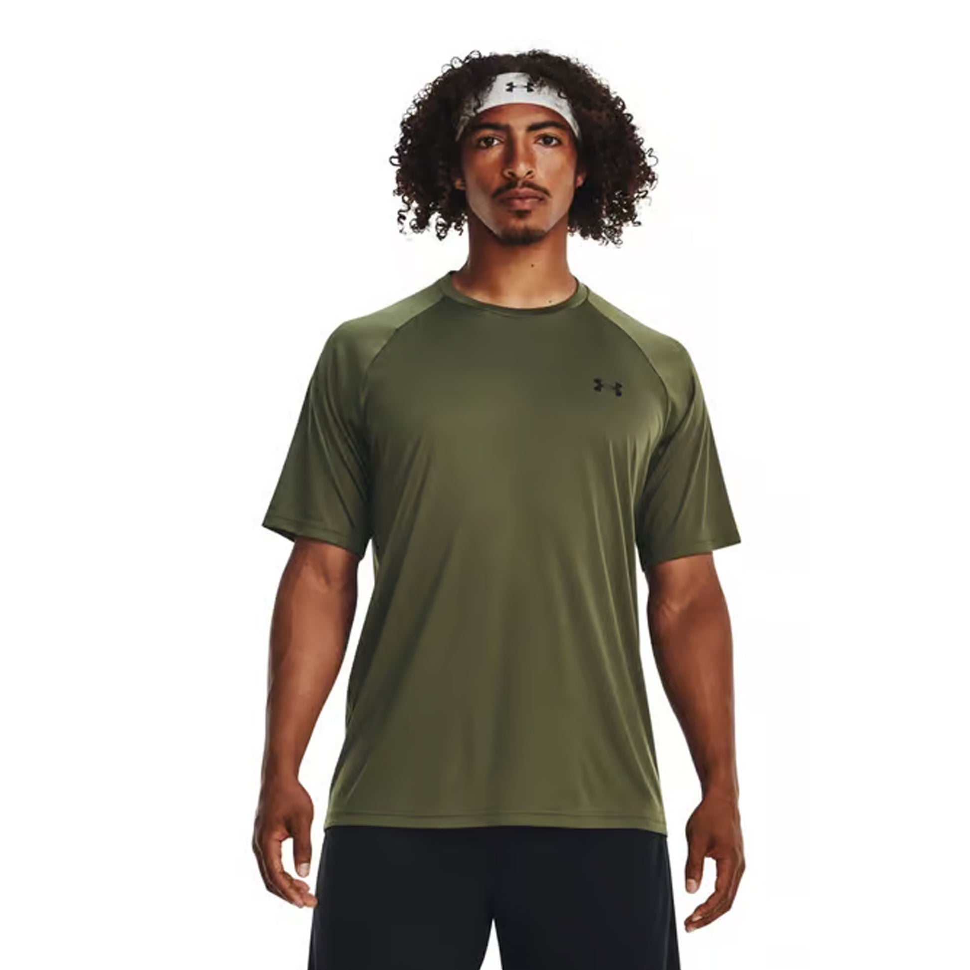 Marine Green - Side - Under Armour Mens Tech T-Shirt