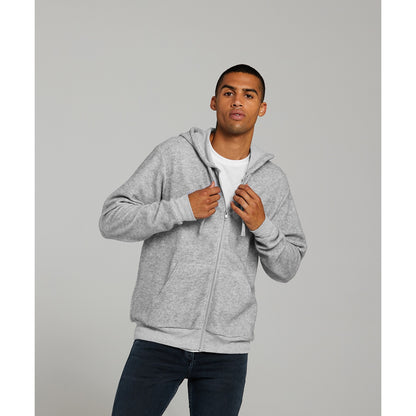 Athletic Heather Grey - Side - Bella + Canvas Unisex Adult Hoodie