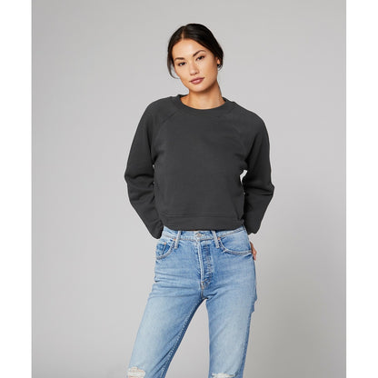 Dark Grey - Back - Bella + Canvas Womens-Ladies Fleece