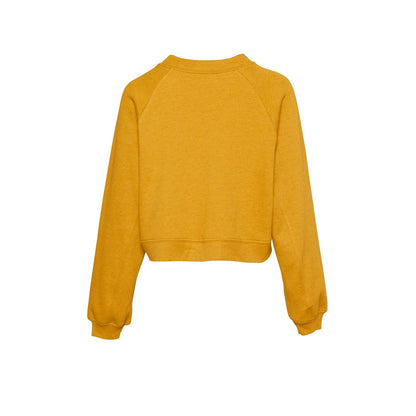 Mustard Yellow Heather - Back - Bella + Canvas Womens-Ladies Fleece