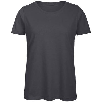 Dark Grey - Front - B&C Womens-Ladies Organic T-Shirt