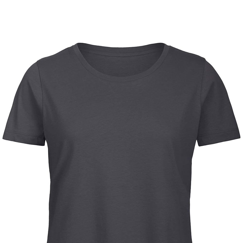 Dark Grey - Back - B&C Womens-Ladies Organic T-Shirt