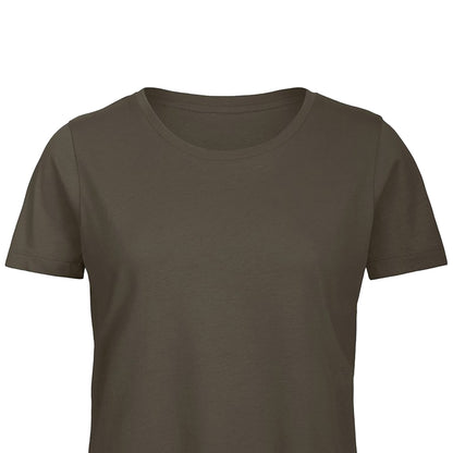 Khaki Green - Back - B&C Womens-Ladies Organic T-Shirt