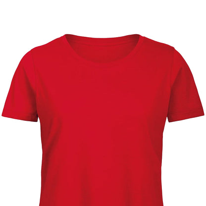 Red - Back - B&C Womens-Ladies Organic T-Shirt