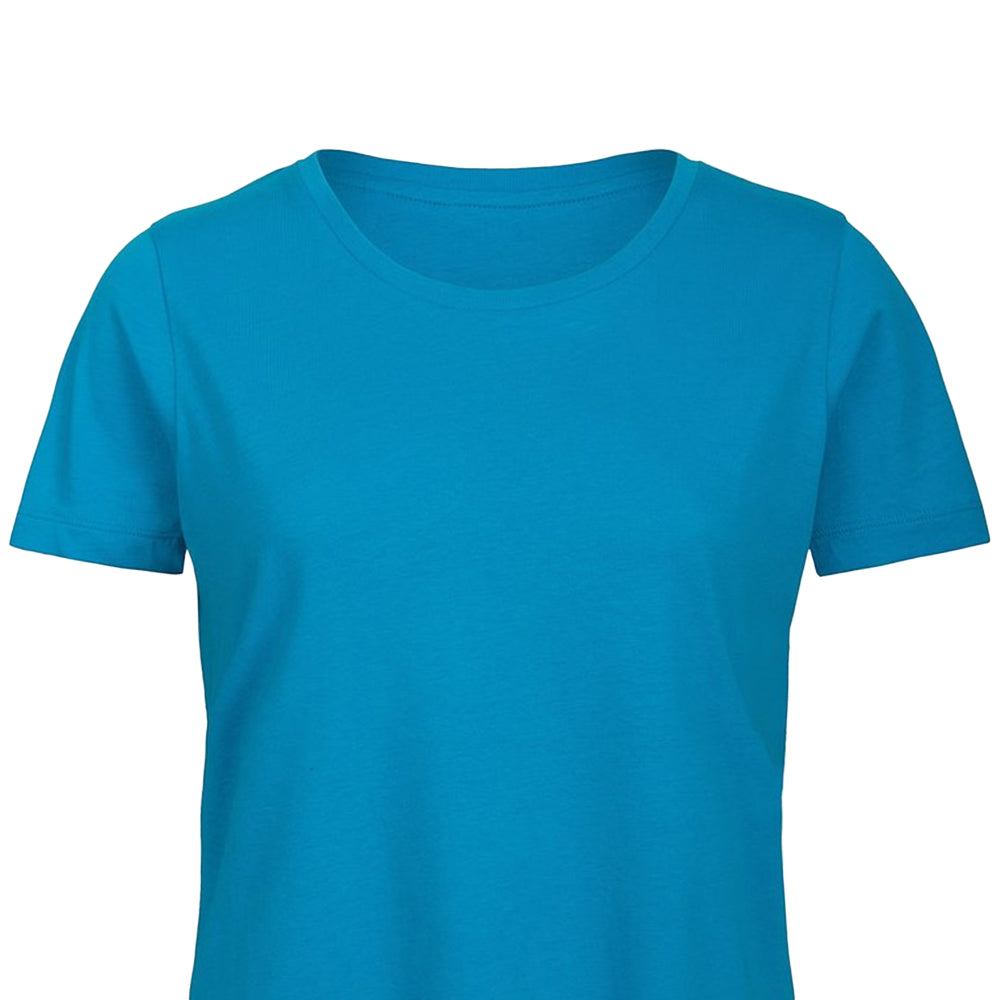 Atoll Blue - Back - B&C Womens-Ladies Organic T-Shirt