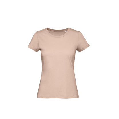 Millennial Pink - Front - B&C Womens-Ladies Organic T-Shirt