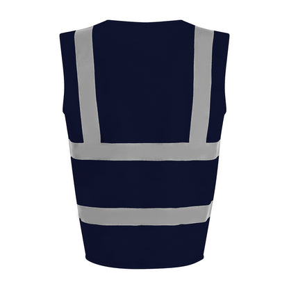 Navy - Back - PRO RTX Unisex Adult Sleeveless Hi-Vis Vest