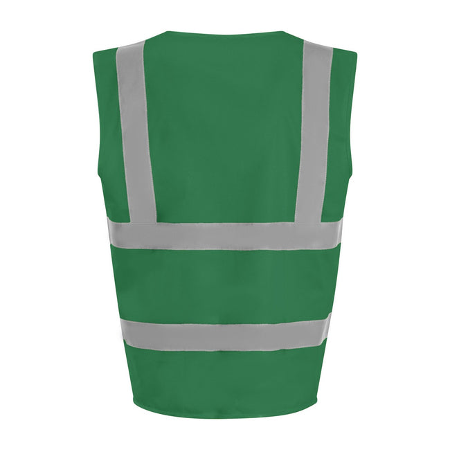 Kelly Green - Back - PRO RTX Unisex Adult Sleeveless Hi-Vis Vest