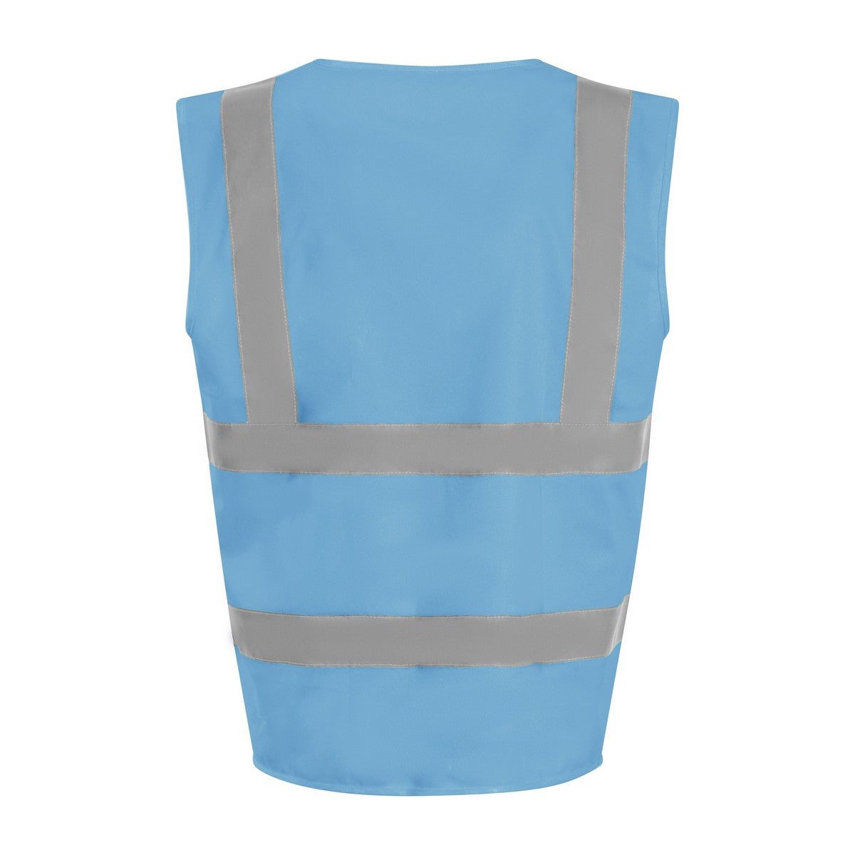 Sky Blue - Back - PRO RTX Unisex Adult Sleeveless Hi-Vis Vest