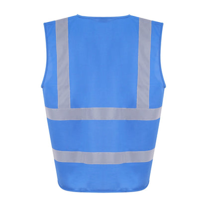 Sapphire Blue - Back - PRO RTX Unisex Adult Sleeveless Hi-Vis Vest
