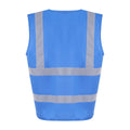 Sapphire Blue - Back - PRO RTX Unisex Adult Sleeveless Hi-Vis Vest