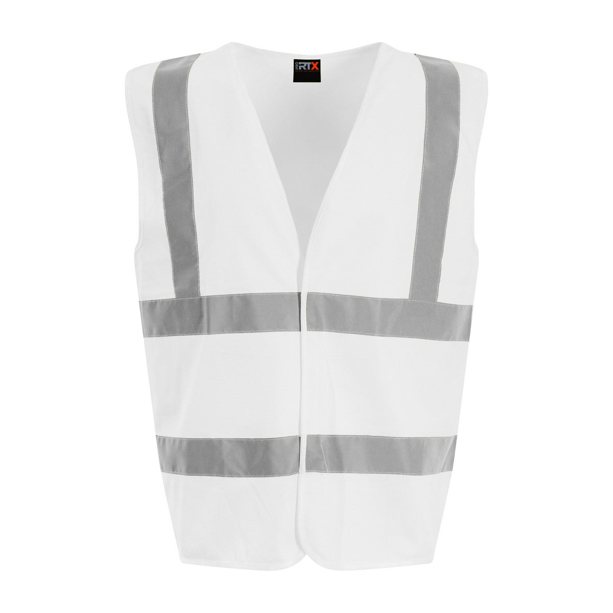 White - Front - PRO RTX Unisex Adult Sleeveless Hi-Vis Vest