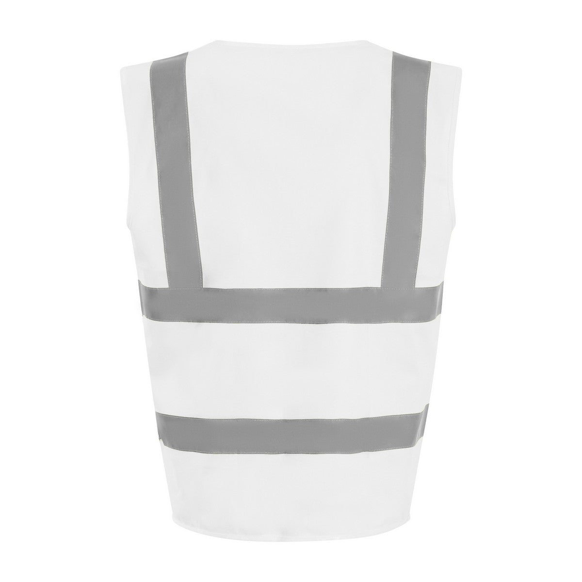 White - Back - PRO RTX Unisex Adult Sleeveless Hi-Vis Vest