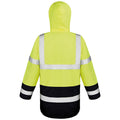 Fluorescent Yellow-Black - Side - Result Unisex Adult Motorway Two Tone Safety Coat