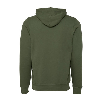 Military Green - Back - Bella + Canvas Unisex Adult Polycotton Pullover Hoodie