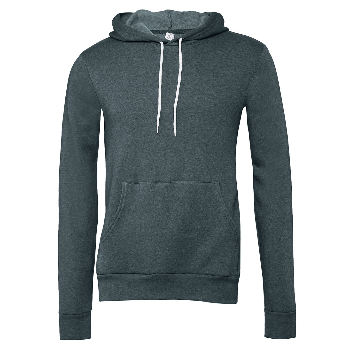 Slate Heather - Front - Bella + Canvas Unisex Adult Polycotton Pullover Hoodie