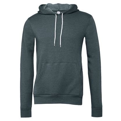 Slate Heather - Front - Bella + Canvas Unisex Adult Polycotton Pullover Hoodie