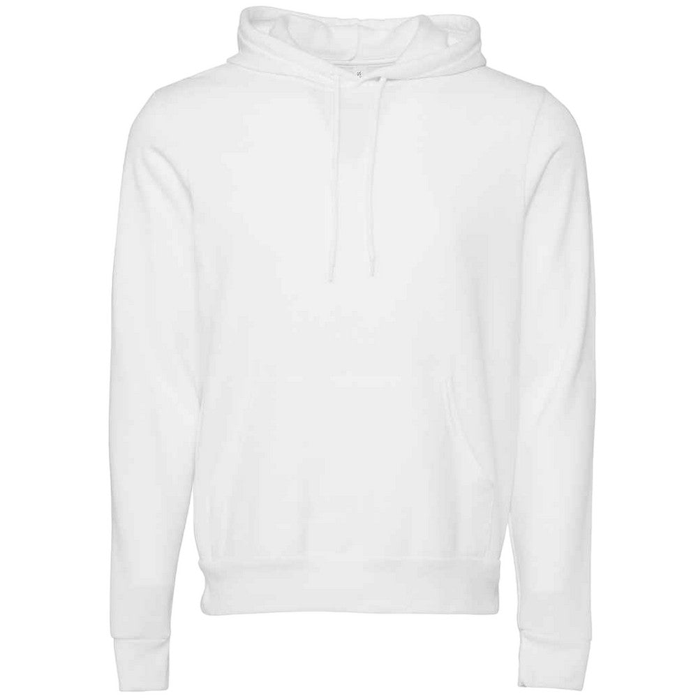 DTG White - Front - Bella + Canvas Unisex Adult Polycotton Pullover Hoodie