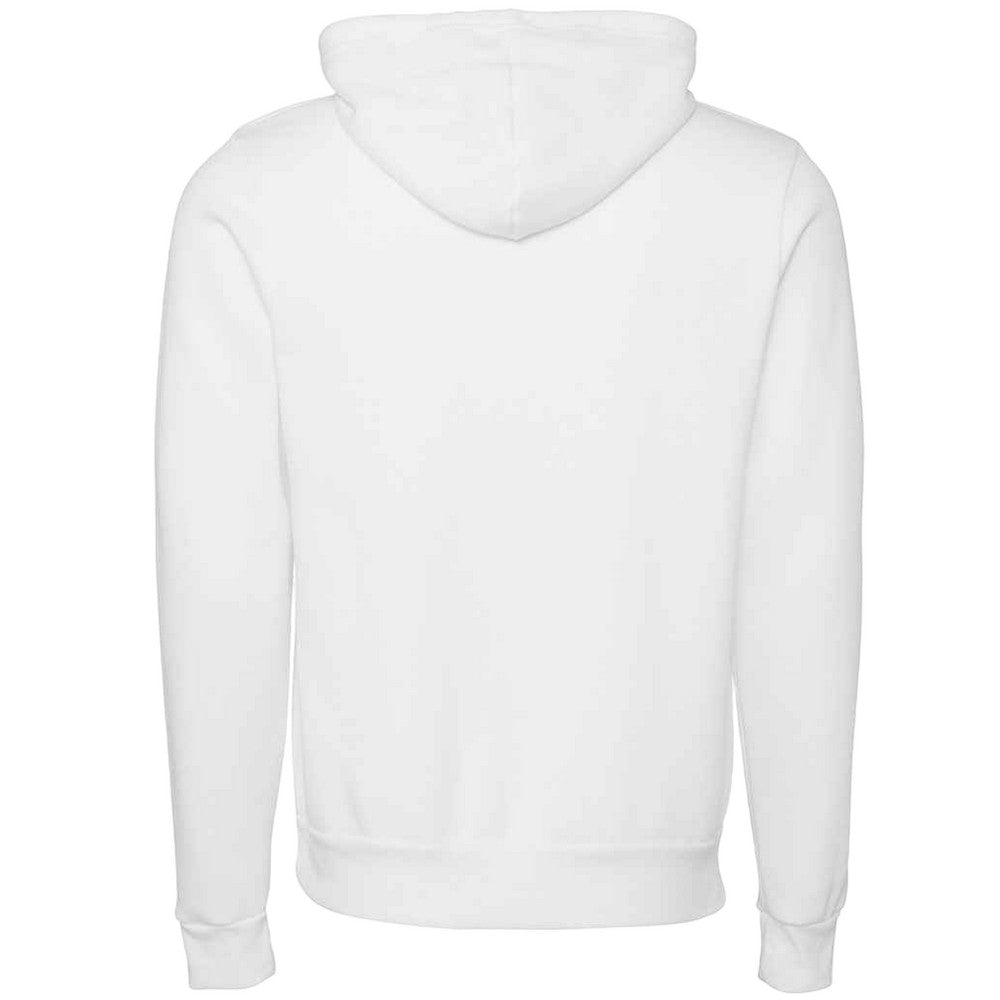 DTG White - Back - Bella + Canvas Unisex Adult Polycotton Pullover Hoodie