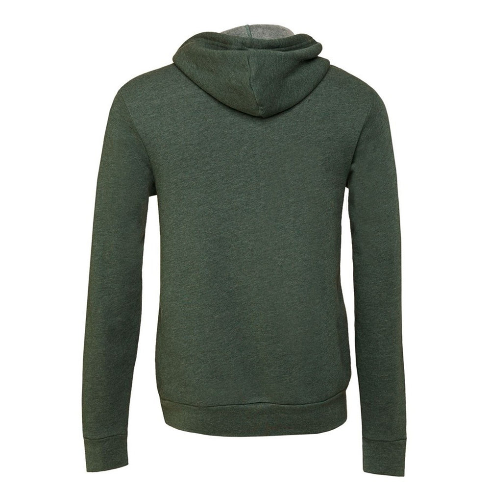 Forest Green Heather - Back - Bella + Canvas Unisex Adult Polycotton Pullover Hoodie