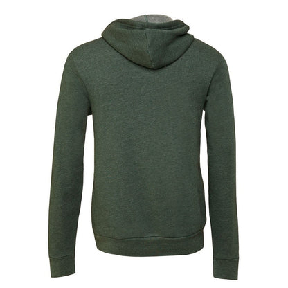 Forest Green Heather - Back - Bella + Canvas Unisex Adult Polycotton Pullover Hoodie