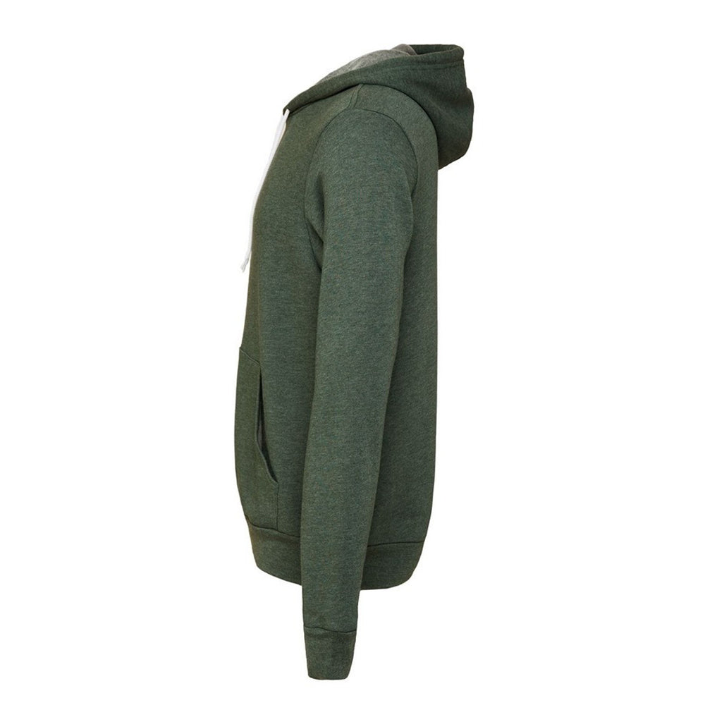 Forest Green Heather - Side - Bella + Canvas Unisex Adult Polycotton Pullover Hoodie
