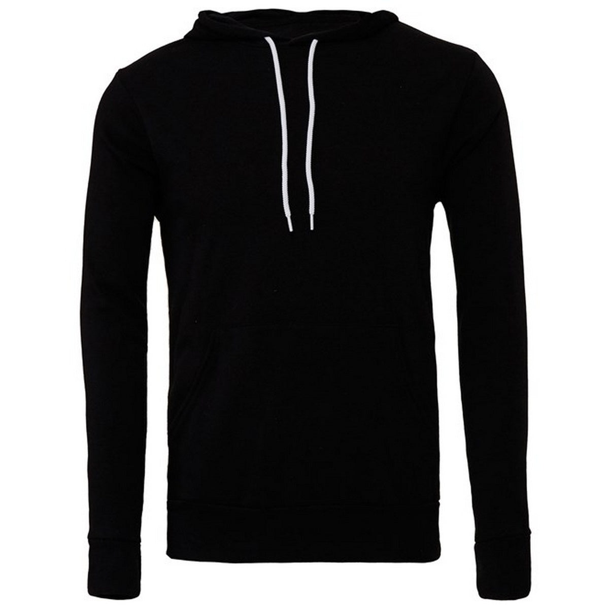Black - Front - Bella + Canvas Unisex Adult Polycotton Pullover Hoodie