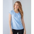 Light Blue - Back - Henbury Womens-Ladies Pleated Blouse