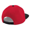 Red-Black - Back - Beechfield 6 Panel Snapback Cap