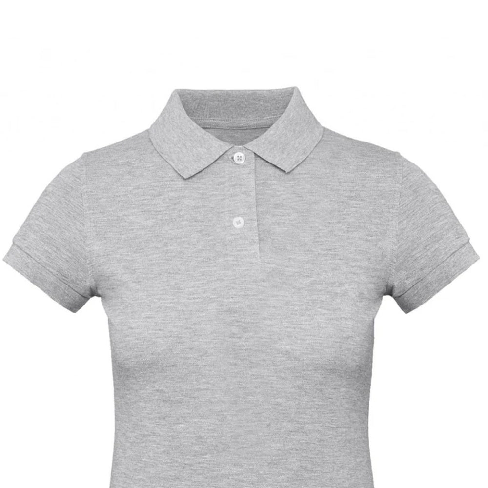 Heather Grey - Back - B&C Womens-Ladies Inspire Polo Shirt