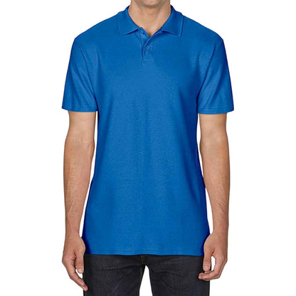 Royal Blue - Front - Gildan Unisex Adult Softstyle Polo Shirt