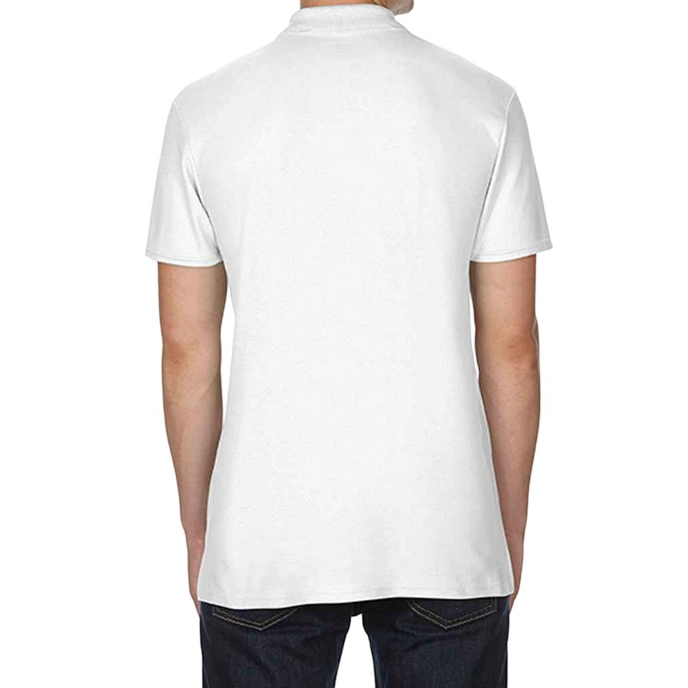 White - Back - Gildan Unisex Adult Softstyle Polo Shirt