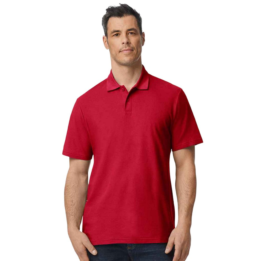 Cherry Red - Front - Gildan Unisex Adult Softstyle Polo Shirt