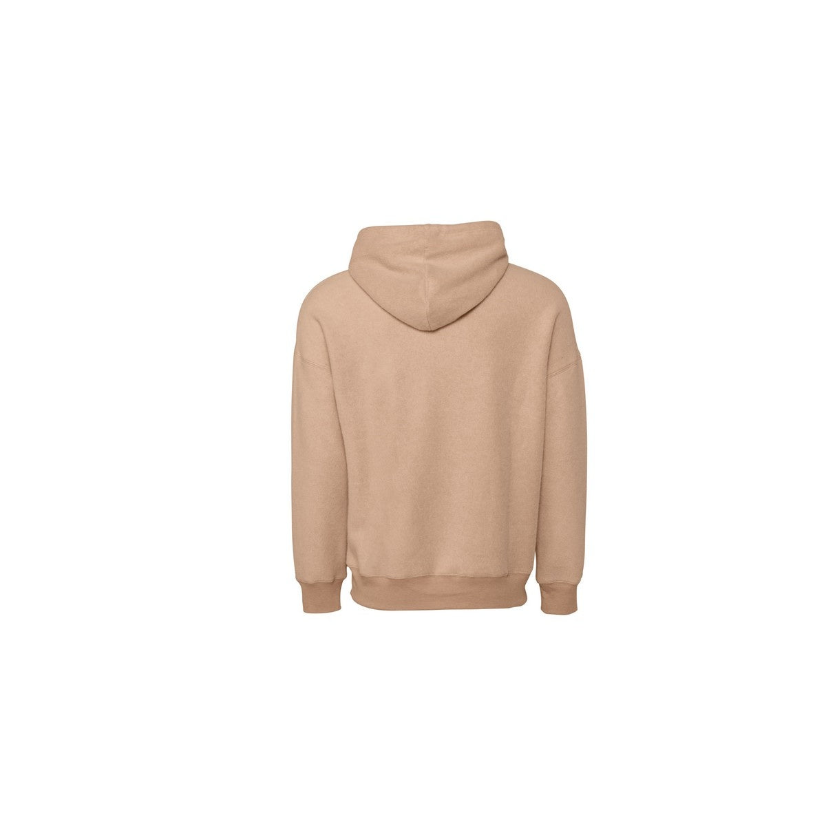 Oat Brown Heather - Back - Bella + Canvas Unisex Adult Suedette Pullover Hoodie