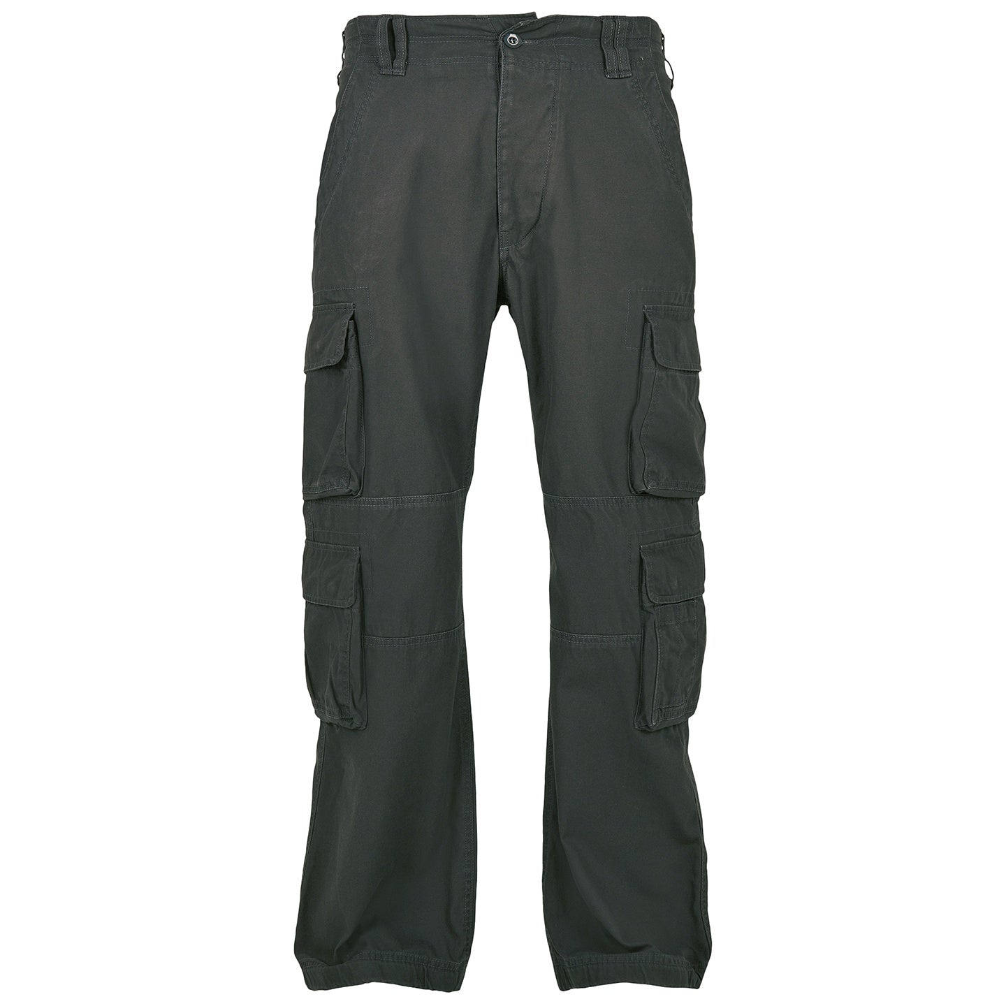 Dark Anthracite - Front - Build Your Brand Mens Pure Vintage Cargo Trousers