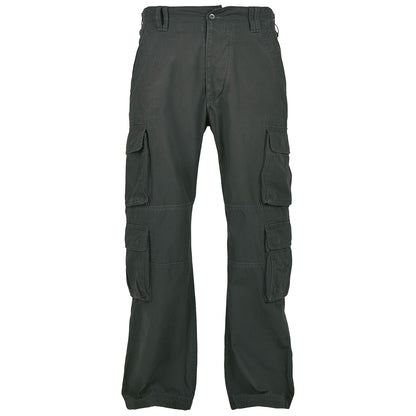 Dark Anthracite - Front - Build Your Brand Mens Pure Vintage Cargo Trousers