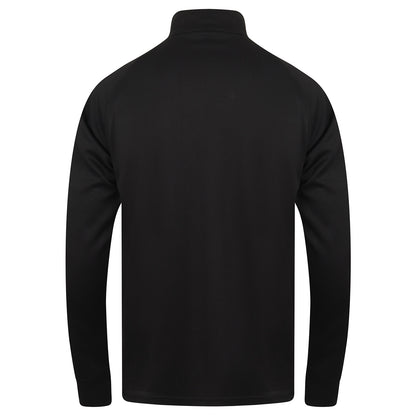 Black-White - Back - Finden & Hales Womens-Ladies Track Top