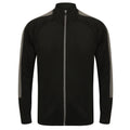Black-Gunmetal Grey - Front - Finden & Hales Womens-Ladies Track Top