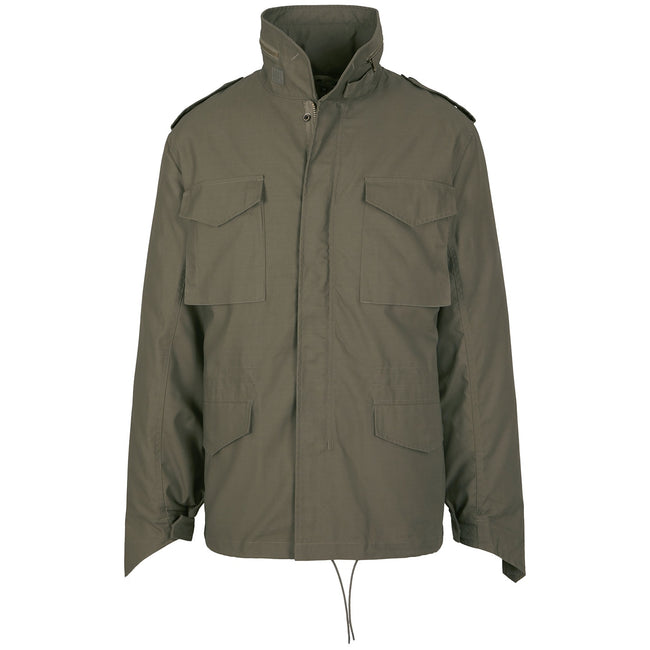 Olive - Front - Build Your Brand Mens M65 Jacket