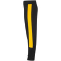 Black-Gold - Side - Finden & Hales Unisex Adult Tracksuit Bottoms