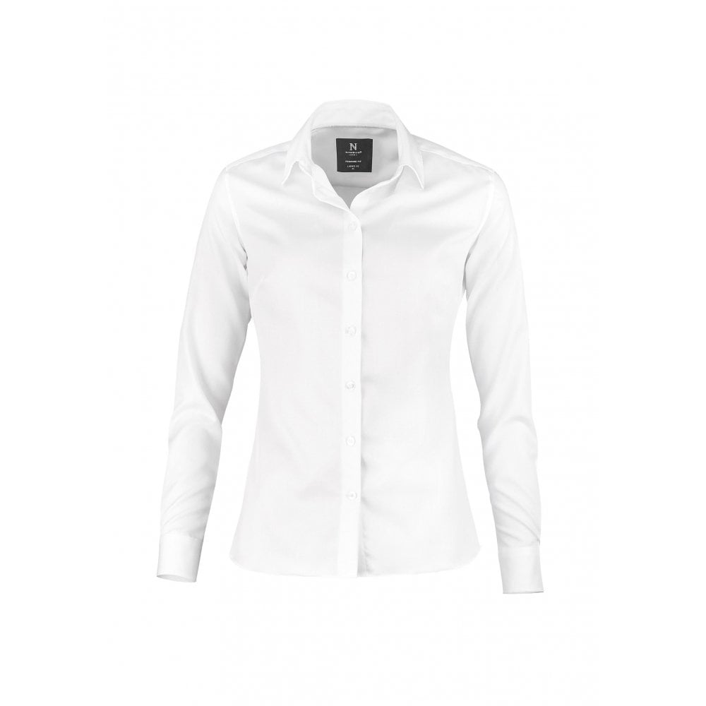 White - Front - Nimbus Womens-Ladies Portland Shirt