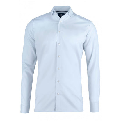 Light Blue - Front - Nimbus Mens Portland Slim Shirt