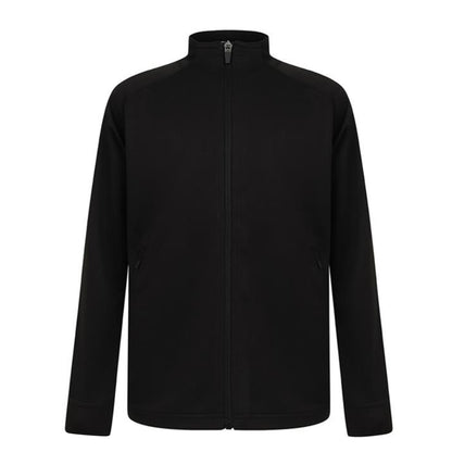 Black-Gunmetal Grey - Front - Finden & Hales Childrens-Kids Track Top