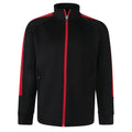 Black-Red - Front - Finden & Hales Childrens-Kids Track Top