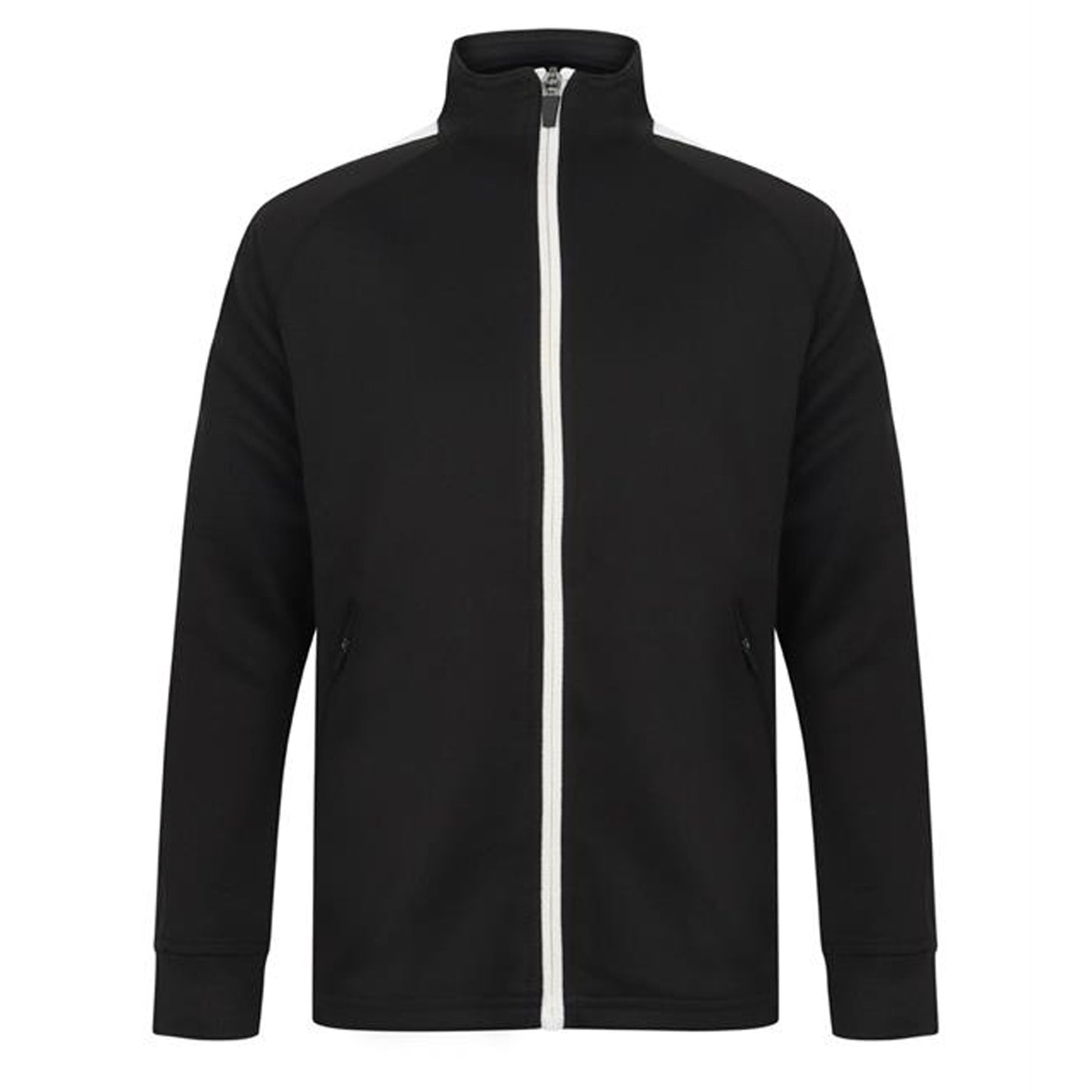 Black-White - Front - Finden & Hales Childrens-Kids Track Top