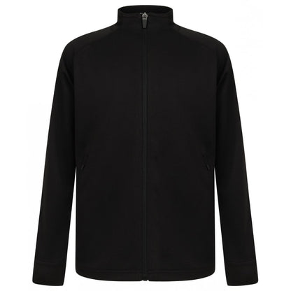 Black - Front - Finden & Hales Childrens-Kids Track Top