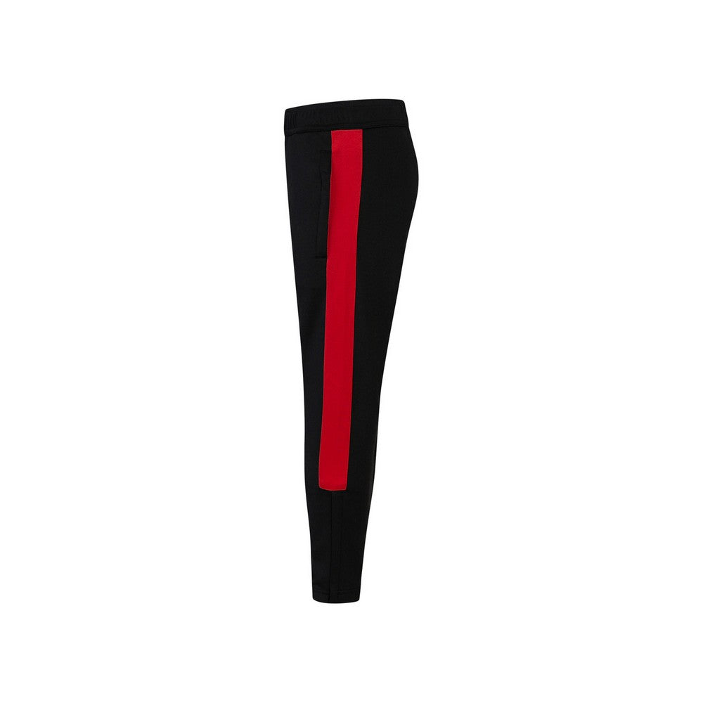 Black-Red - Side - Finden & Hales Childrens-Kids Tracksuit Bottoms