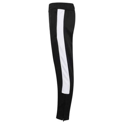 Black-White - Side - Finden & Hales Childrens-Kids Tracksuit Bottoms