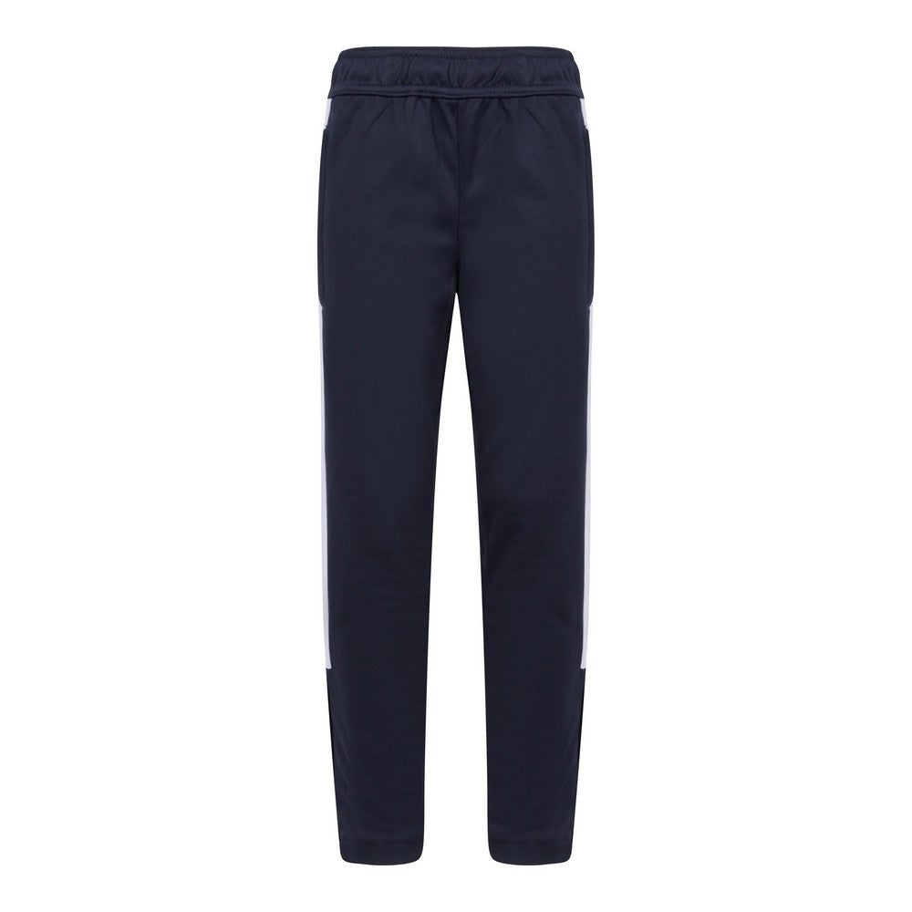 Navy-White - Front - Finden & Hales Childrens-Kids Tracksuit Bottoms